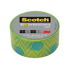 3M Scotch Expressions Tape C214-P7, 3/4 In x 300 In, Blue Green