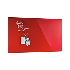 Magnetoplan Glass Board 100cm x 150cm Red