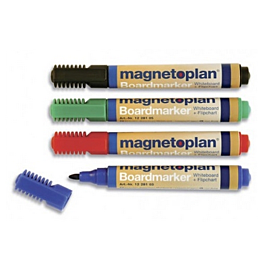 Magnetoplan Whiteboard Markers, 4colors/pack (Blue/Green/Red/Black)